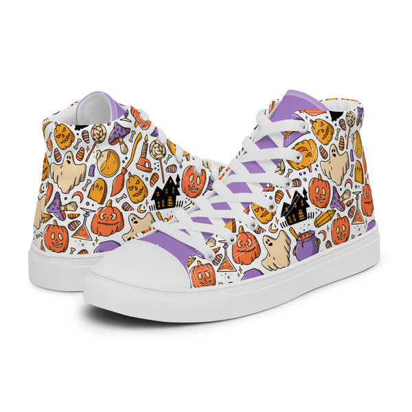 HA!LO Halloween Candy #269 Men’s Canvas High Top Sneakers
