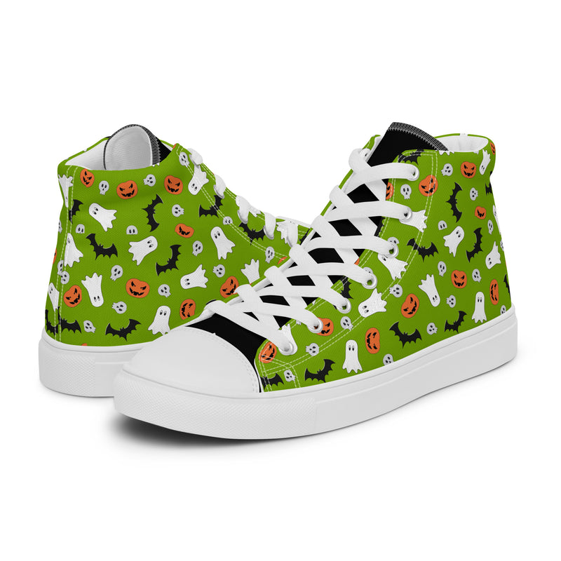 Green Doodle High Top #270 - Canvas High Top Sneakers | HA!LO