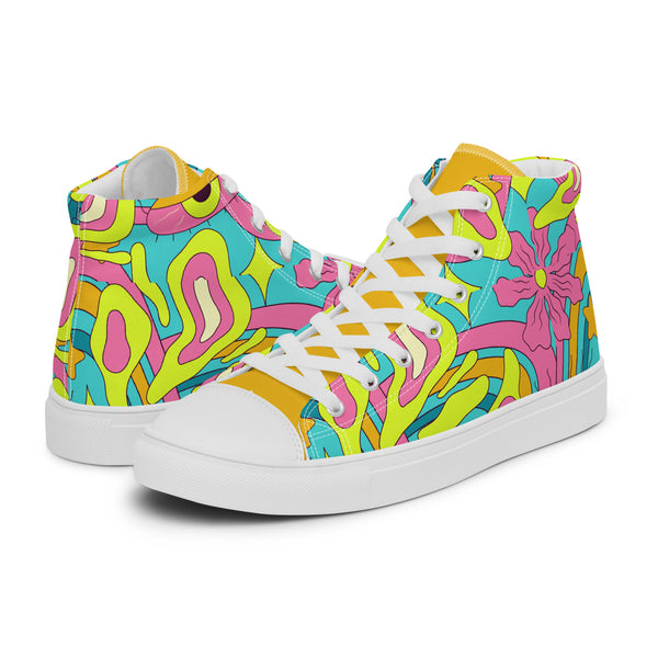 HA!LO Psychedelic Swirl #273 Men’s Canvas High Top Sneakers