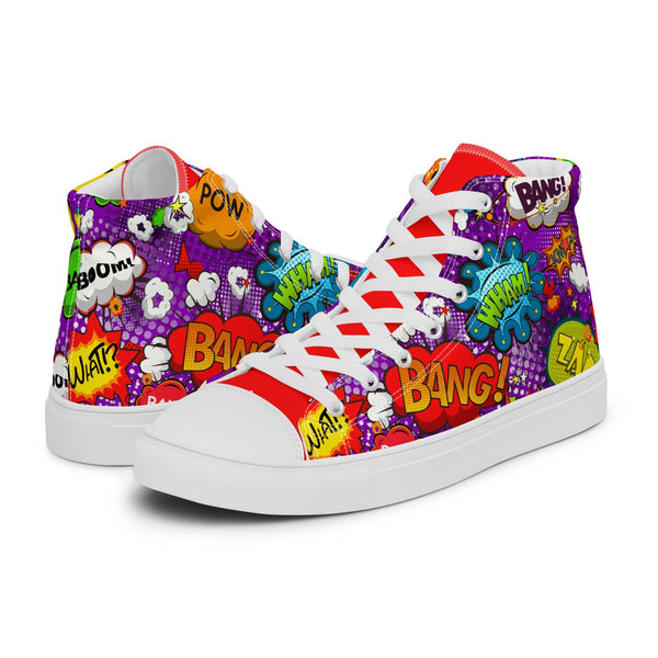 HA!LO Comic Bang #279 Men’s Canvas High Top Sneakers