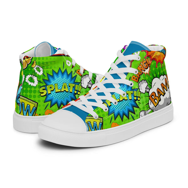 HA!LO Comic Splat #280 Men’s Canvas High Top Sneakers
