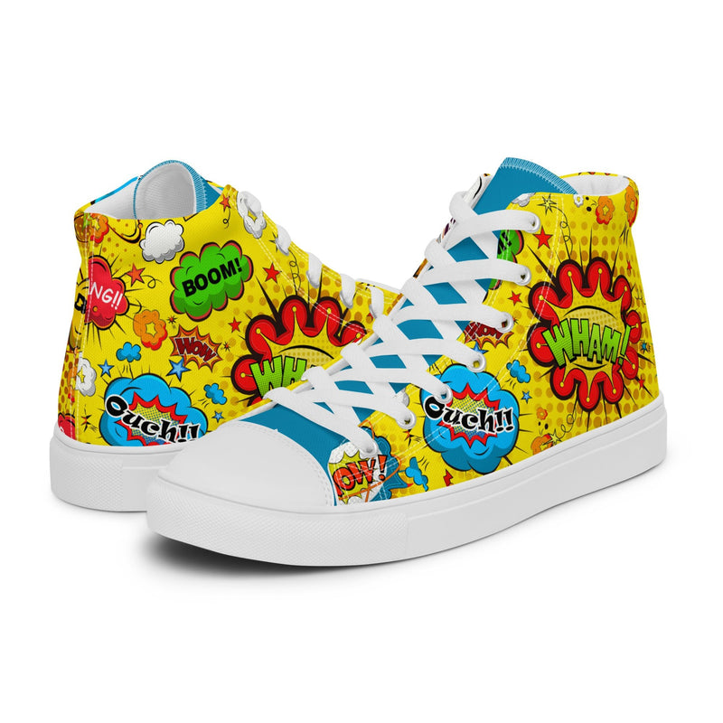Comic Ouch High Top #281 - Canvas High Top Sneakers | HA!LO