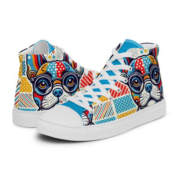 HA!LO Pop Art Frenchie #307 — Men's Canvas High Top