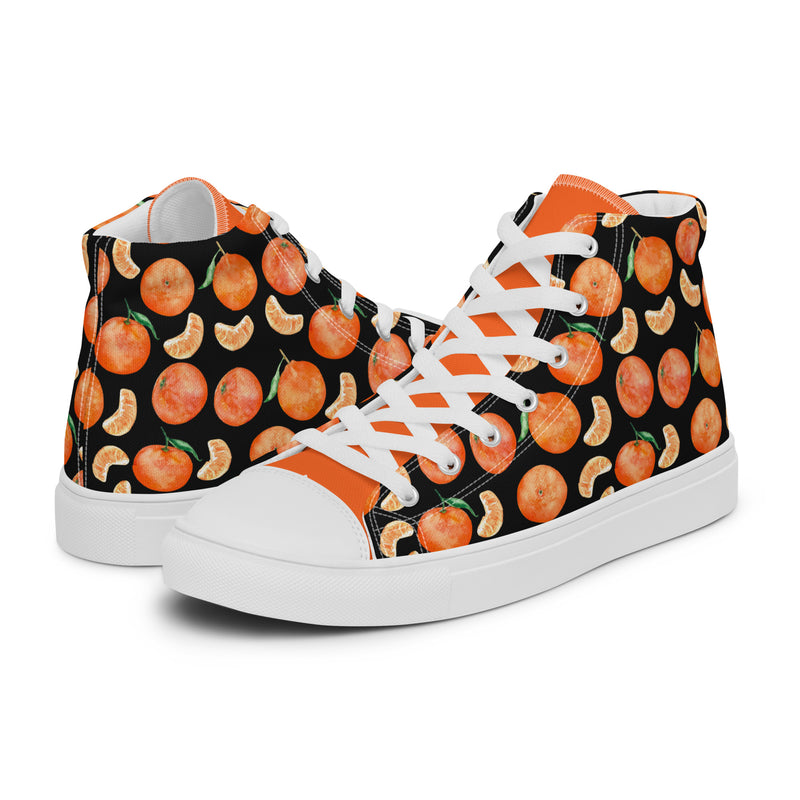 Orange Pop High Top #305 - Canvas High Top Sneakers | HA!LO