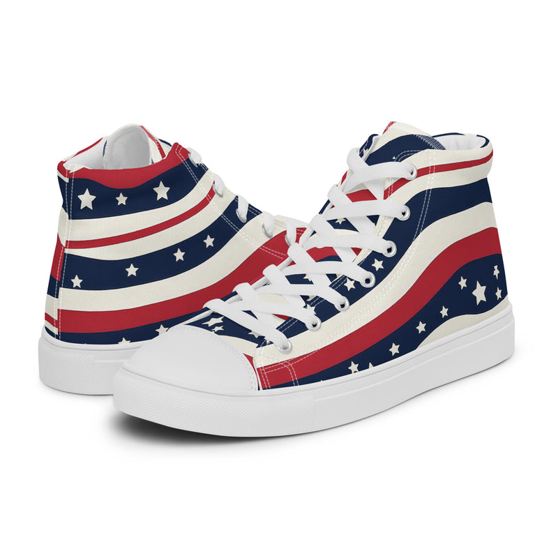 Americana Stars High Top #326 - Canvas High Top Sneakers | HA!LO