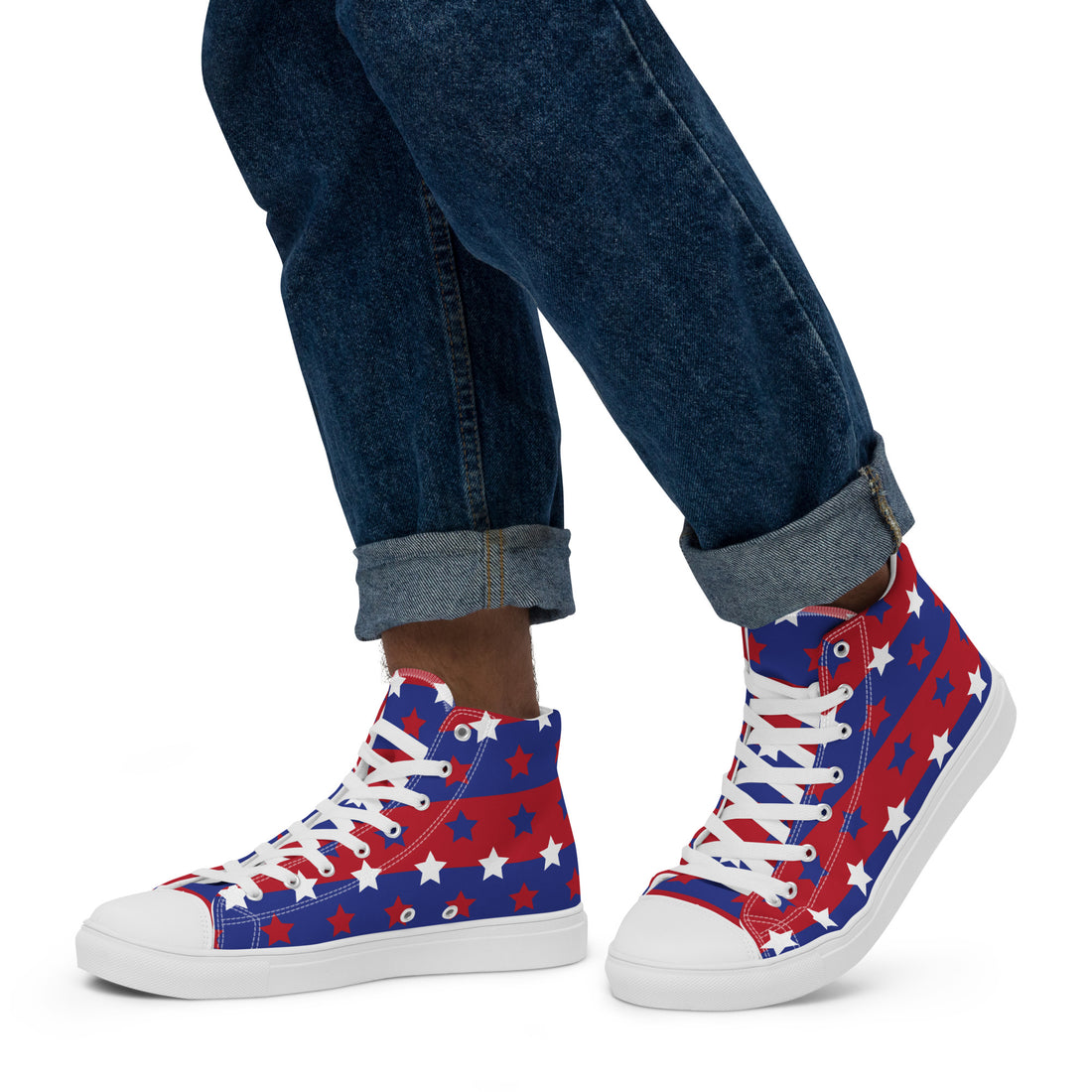 Men’s High Top Patriotic Sneakers 322 - ShipSneakers.com