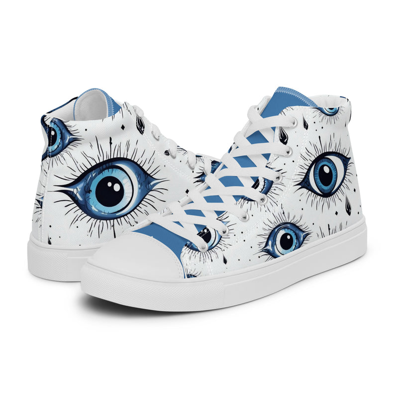 Halloween Evil Eye High Top #318 - Canvas High Top Sneakers | HA!LO