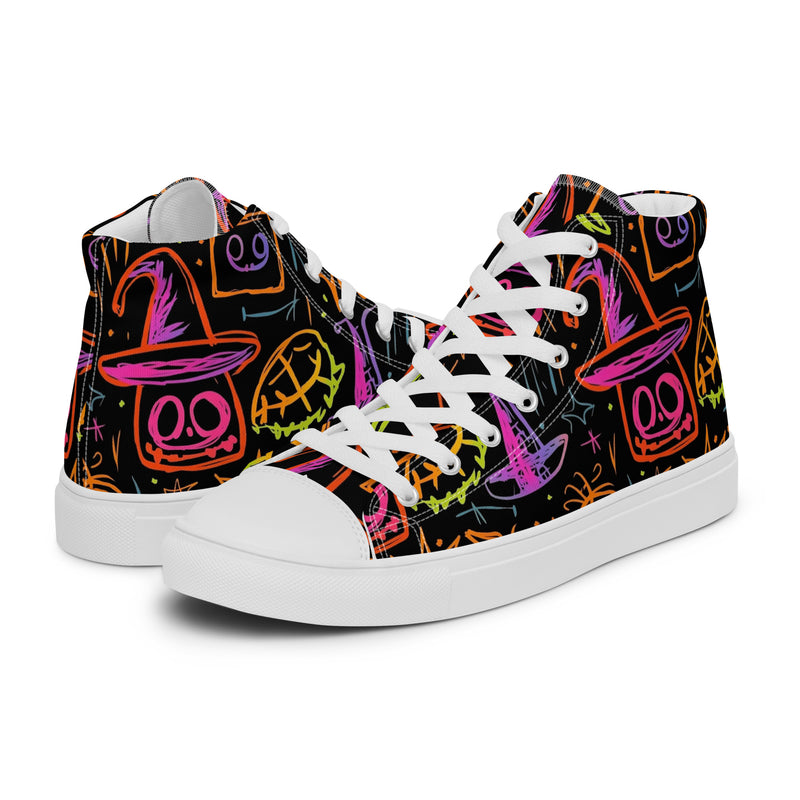 Neon Halloween High Top #319 - Canvas High Top Sneakers | HA!LO