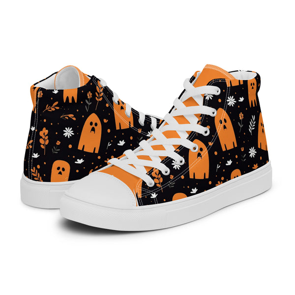 HA!LO Cute Ghost #343 — Men’s Canvas High Top