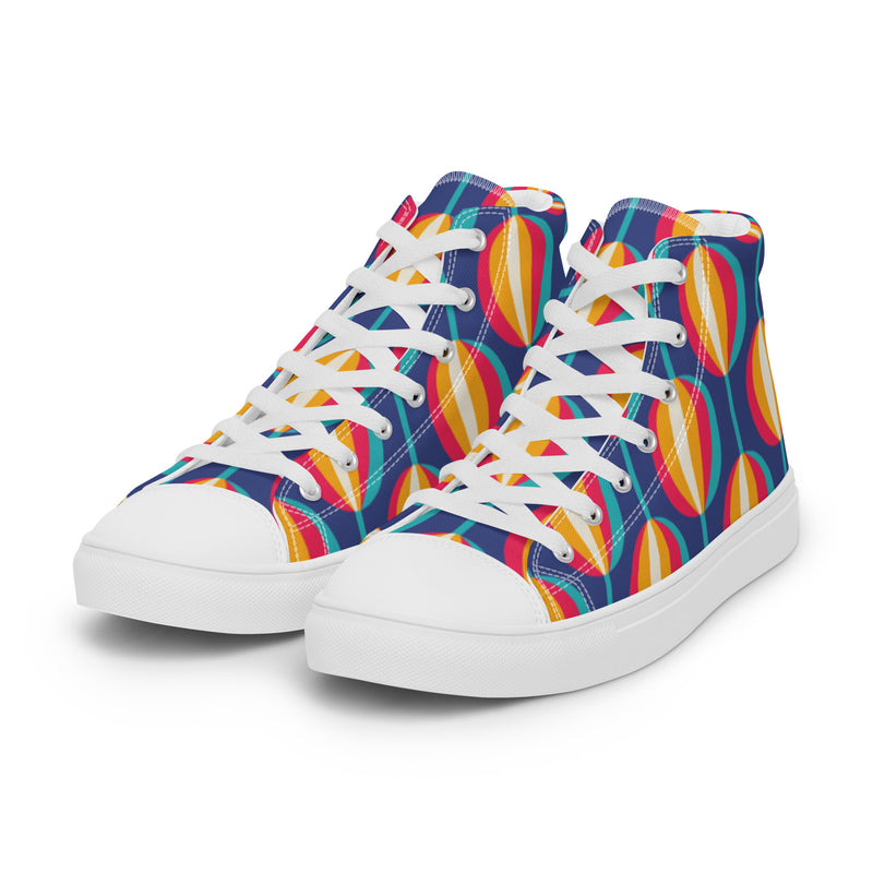 Retro Oval High Top #23 - Back View | HA!LO Canvas Sneakers