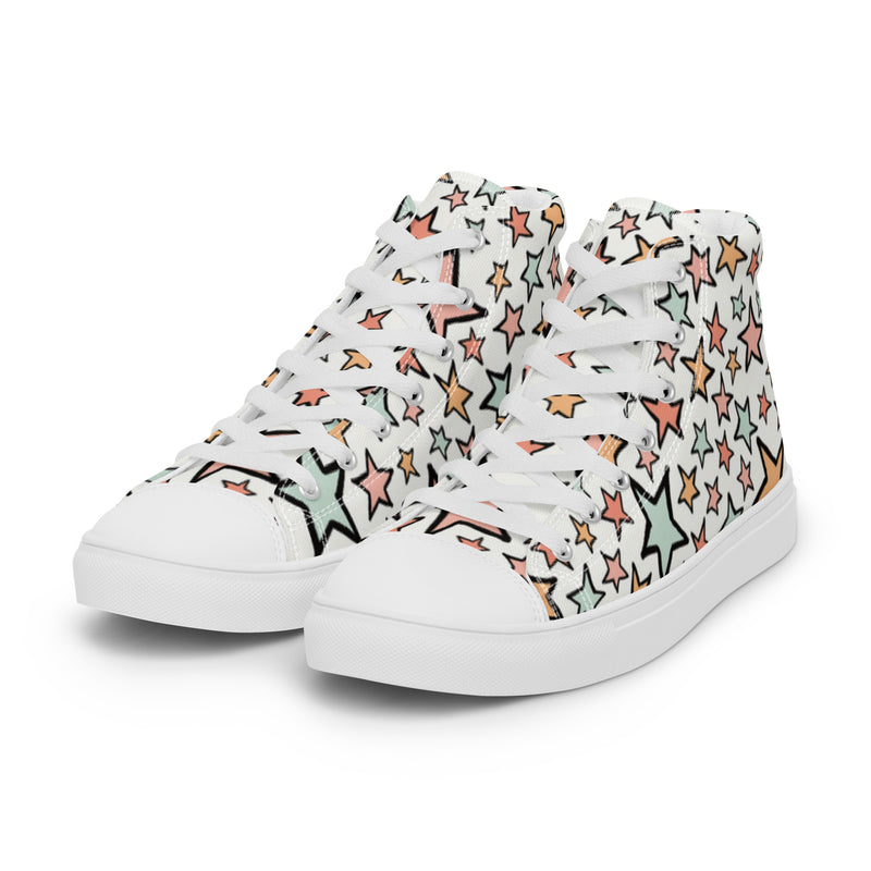 Star Party High Top #29 - Back View | HA!LO Canvas Sneakers