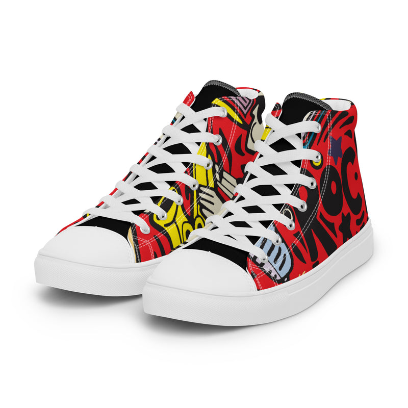 Rock Star High Top #65 - Back View | HA!LO Canvas Sneakers