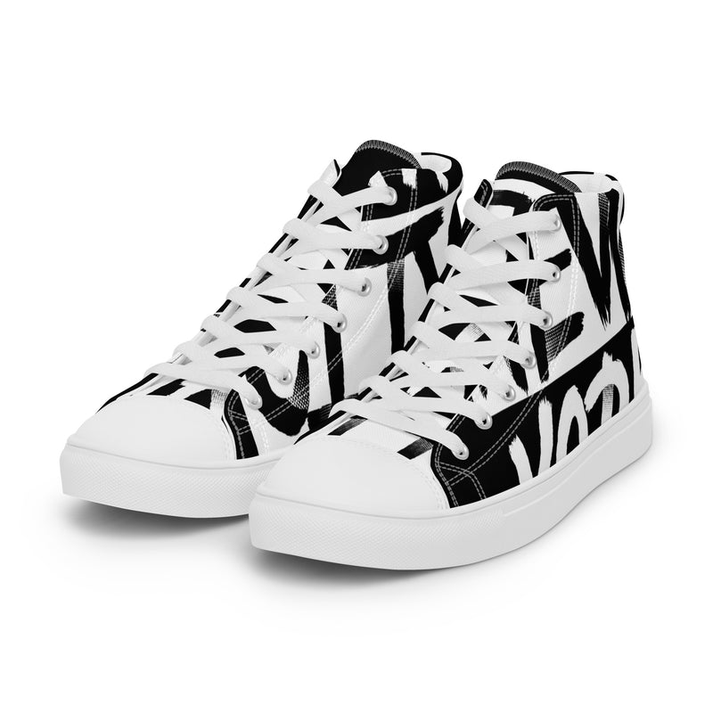 New York High Top #72 - Back View | HA!LO Canvas Sneakers
