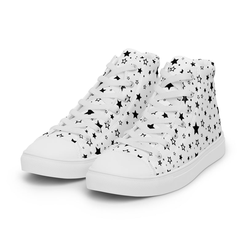 Star Scatter High Top #148 - Back View | HA!LO Canvas Sneakers