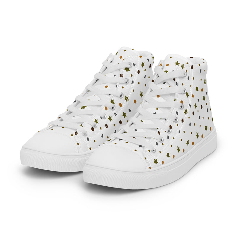 Gold Star High Top #206 - Back View | HA!LO Canvas Sneakers