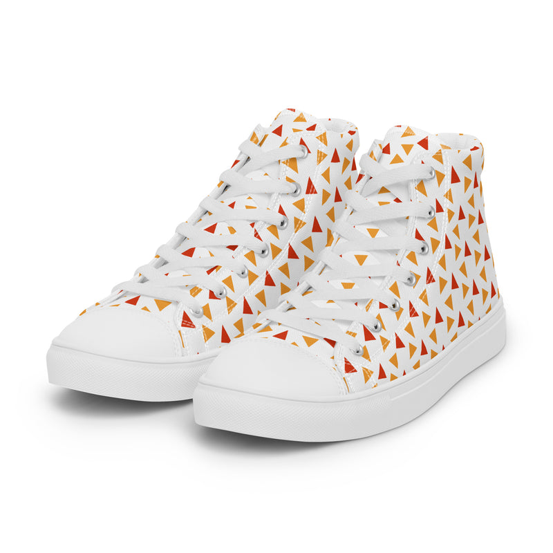 Candy Corn High Top #221 - Back View | HA!LO Canvas Sneakers
