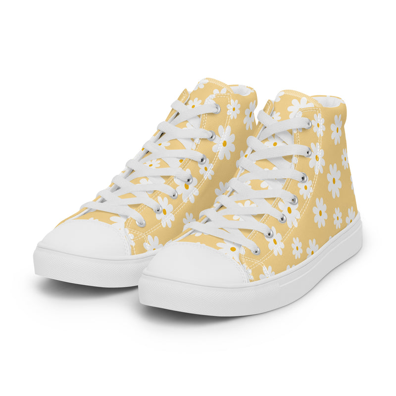 Daisy Gold High Top #240 - Back View | HA!LO Canvas Sneakers