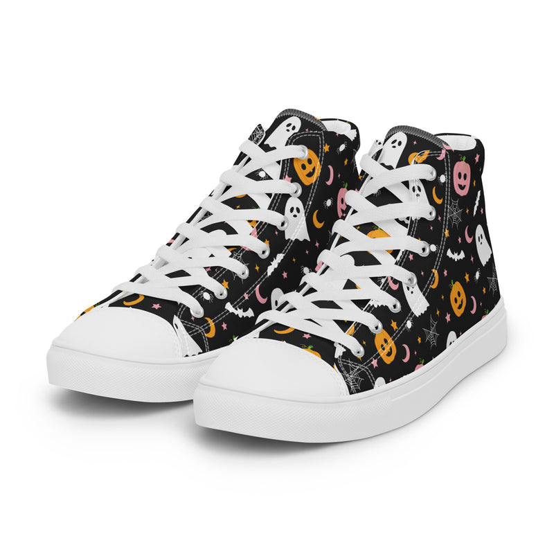 Halloween Night High Top #260 - Back View | HA!LO Canvas Sneakers