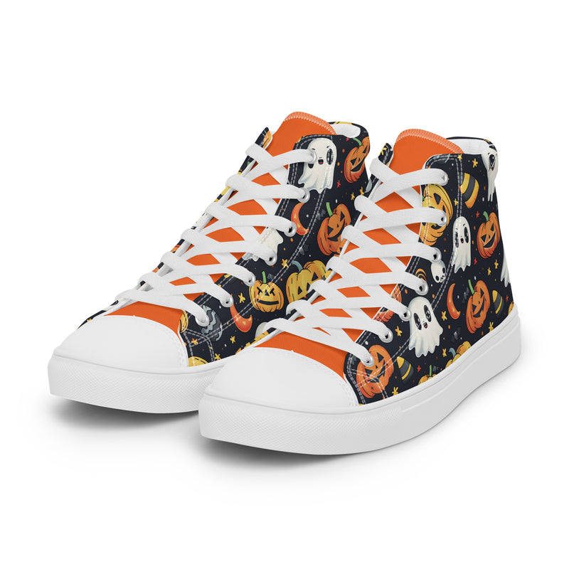 Halloween Dark High Top #264 - Back View | HA!LO Canvas Sneakers