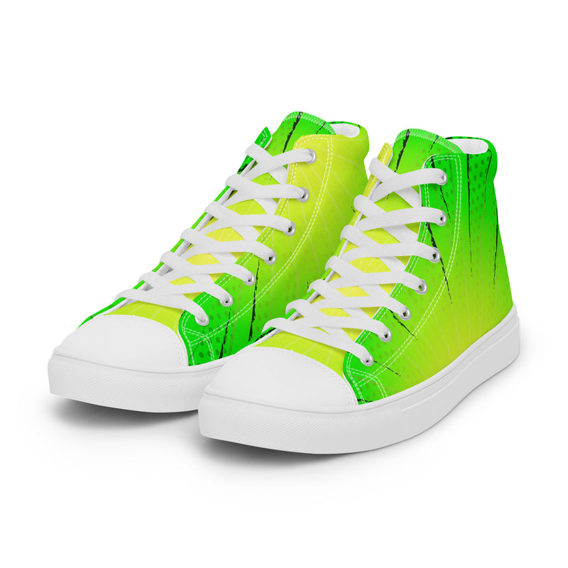 Lime Gradient High Top #277 - Back View | HA!LO Canvas Sneakers