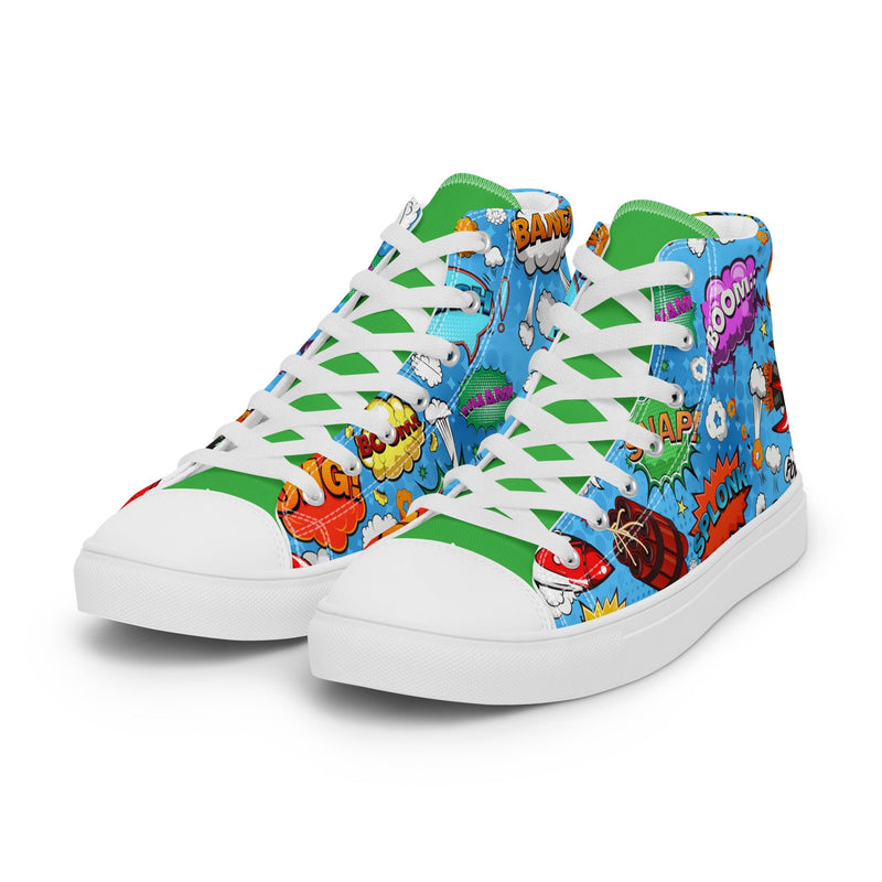 Comic OMG High Top #278 - Back View | HA!LO Canvas Sneakers