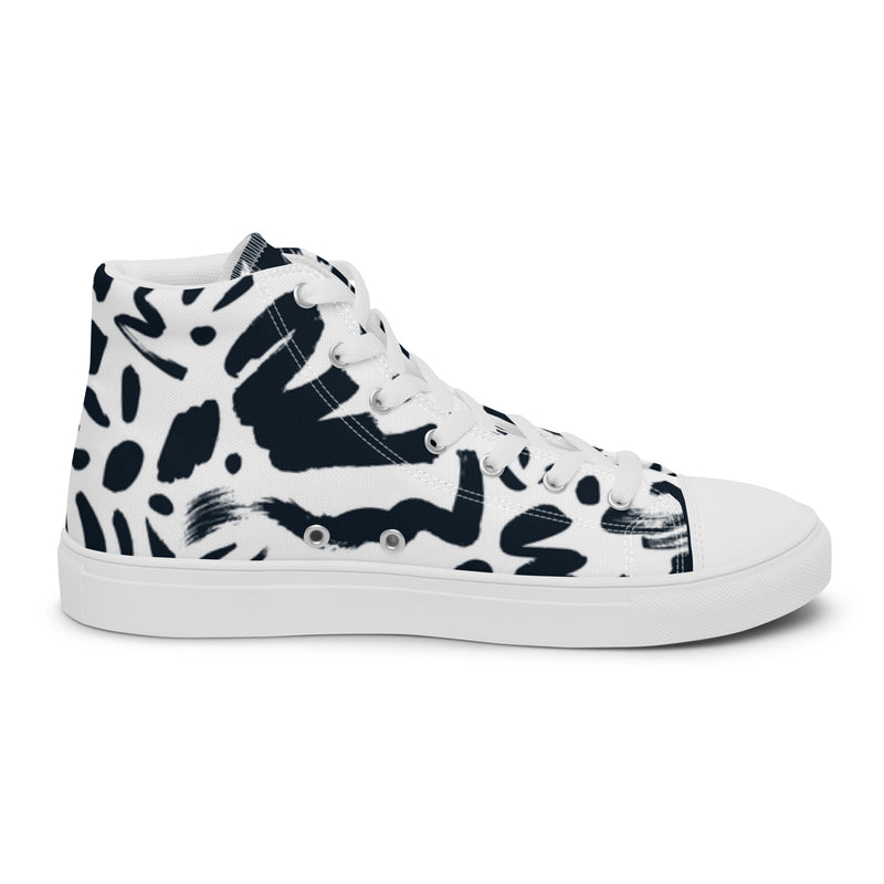 Ink Brush High Top #3 - Sole Detail | HA!LO Canvas Sneakers