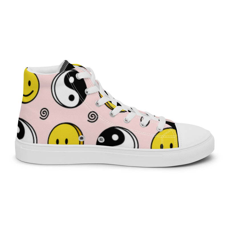 Smiley Yin Yang High Top #5 - Sole Detail | HA!LO Canvas Sneakers