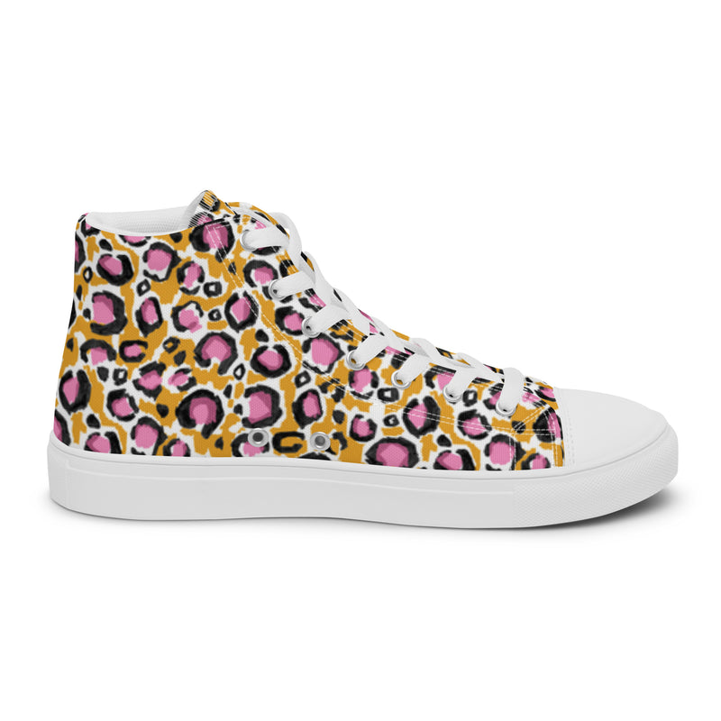 Pink Leopard High Top #7 - Sole Detail | HA!LO Canvas Sneakers