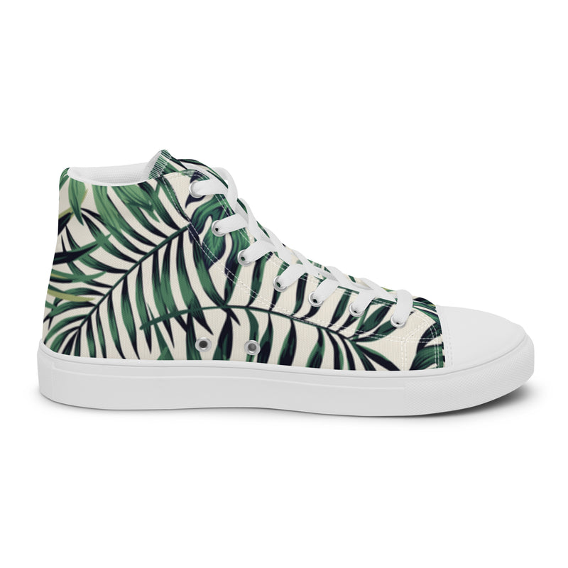 Palm Leaf High Top #12 - Sole Detail | HA!LO Canvas Sneakers