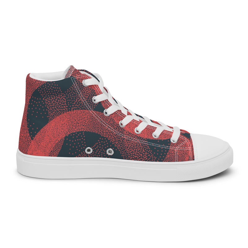 Red Swirl High Top #14 - Sole Detail | HA!LO Canvas Sneakers