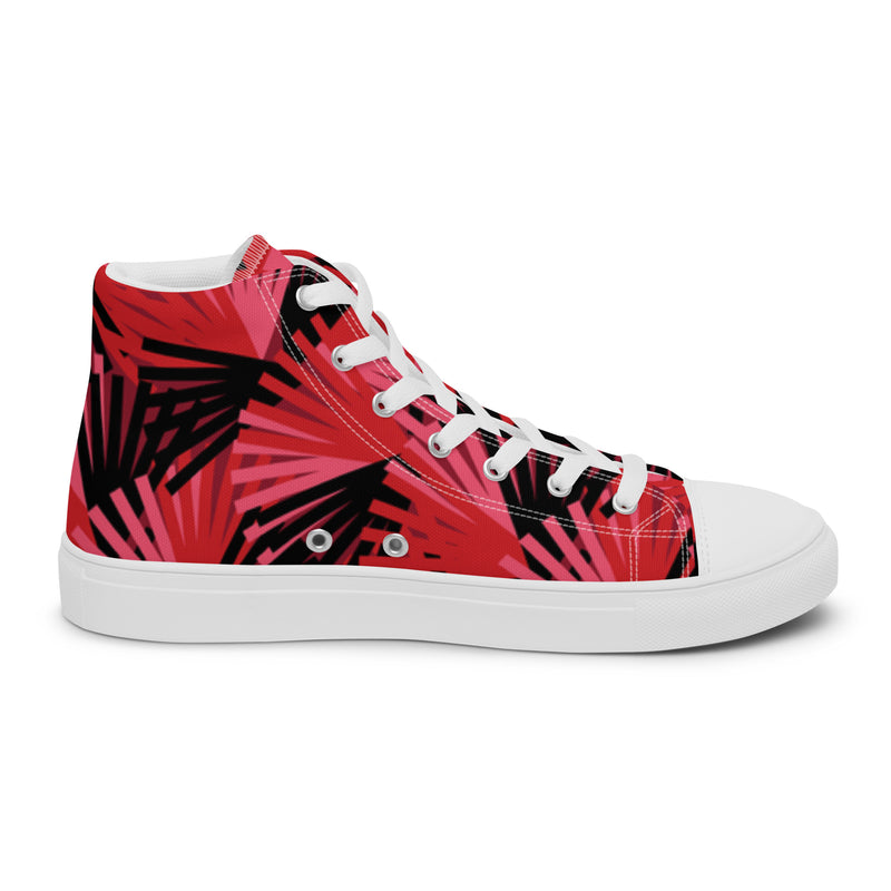 Red Palm High Top #20 - Sole Detail | HA!LO Canvas Sneakers