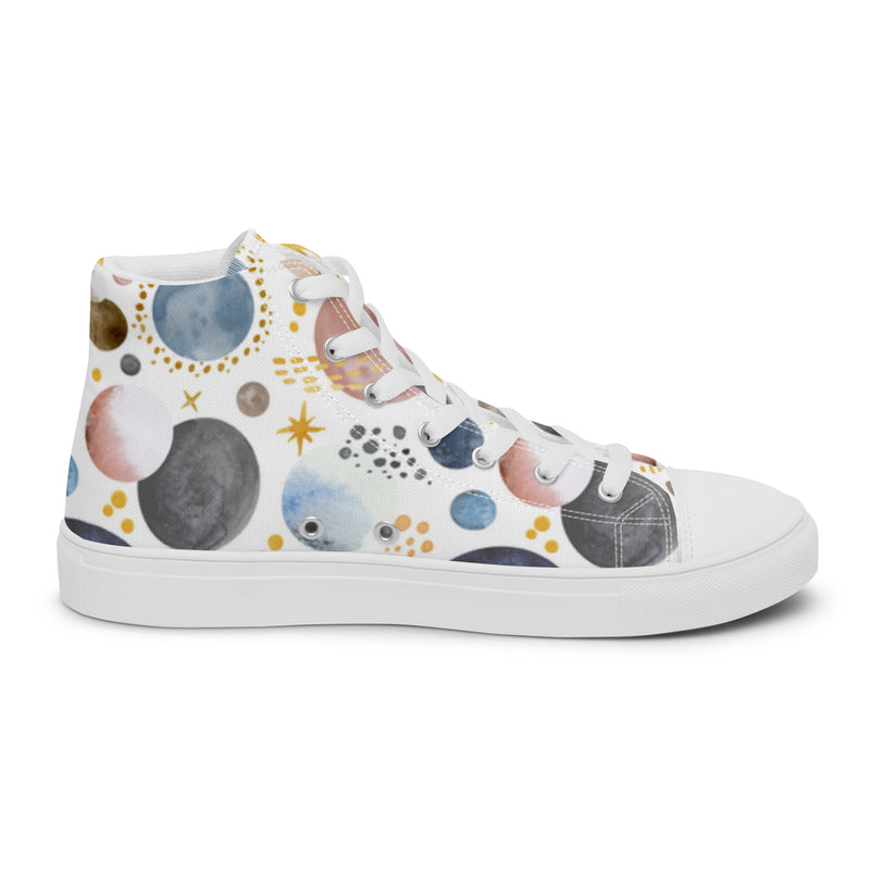 Cosmic Cream High Top #25 - Sole Detail | HA!LO Canvas Sneakers