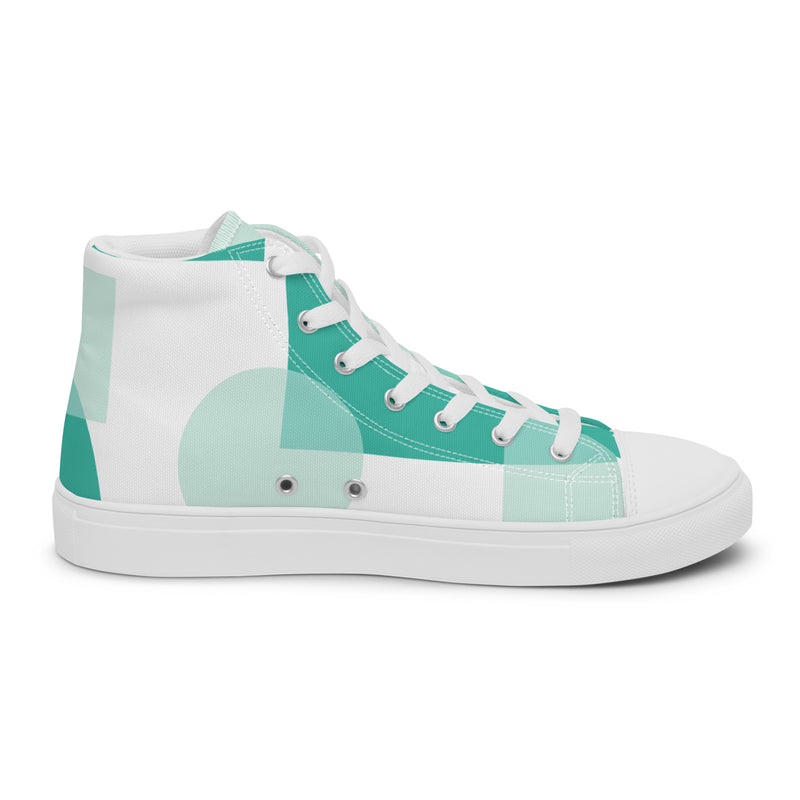 Mint Abstract High Top #42 - Sole Detail | HA!LO Canvas Sneakers