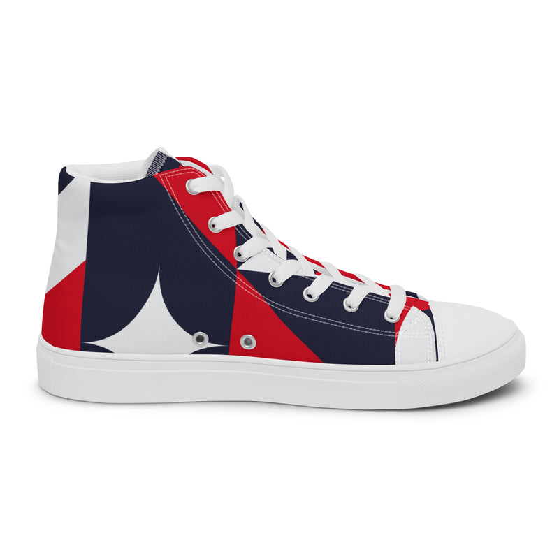 Geometric Navy High Top #45 - Sole Detail | HA!LO Canvas Sneakers