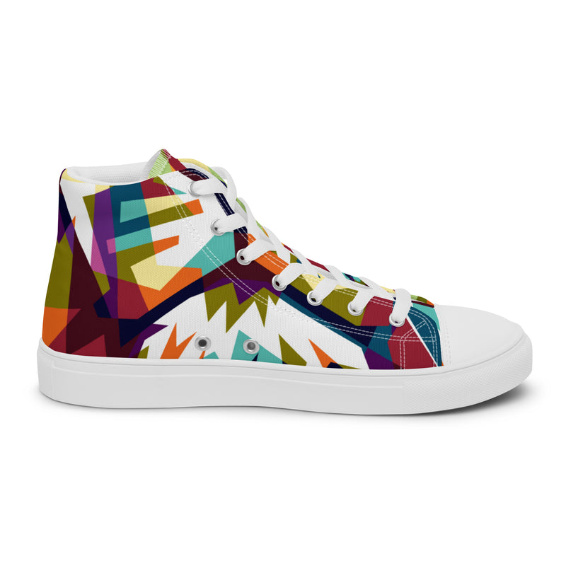 Cubist Face High Top #49 - Sole Detail | HA!LO Canvas Sneakers