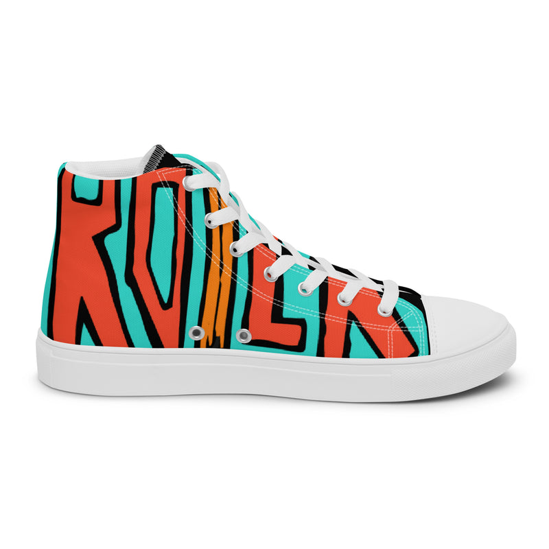 Rock Teal High Top #61 - Sole Detail | HA!LO Canvas Sneakers