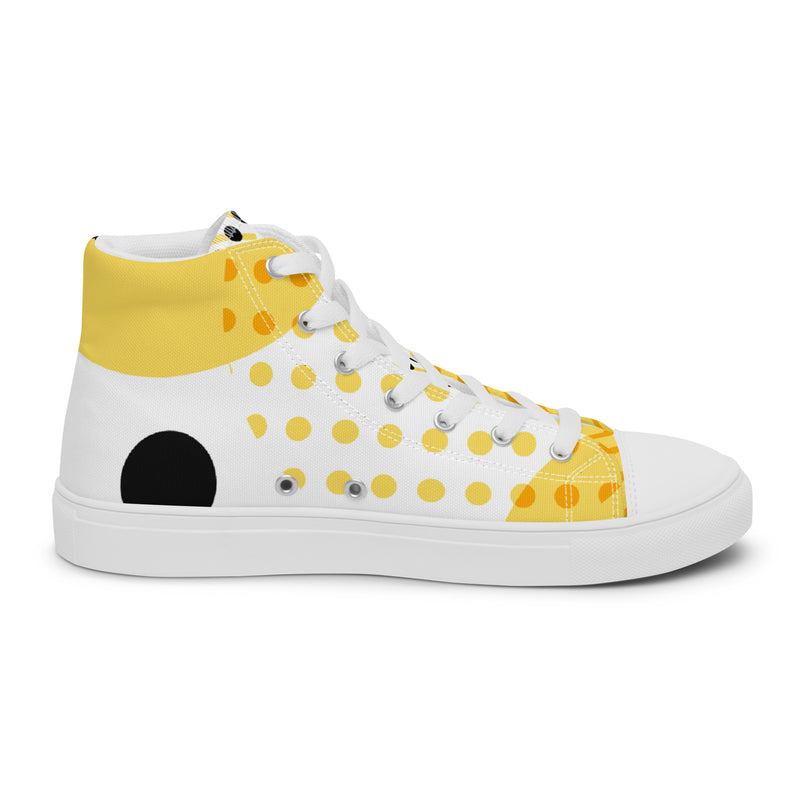 Yellow Pop High Top #62 - Sole Detail | HA!LO Canvas Sneakers
