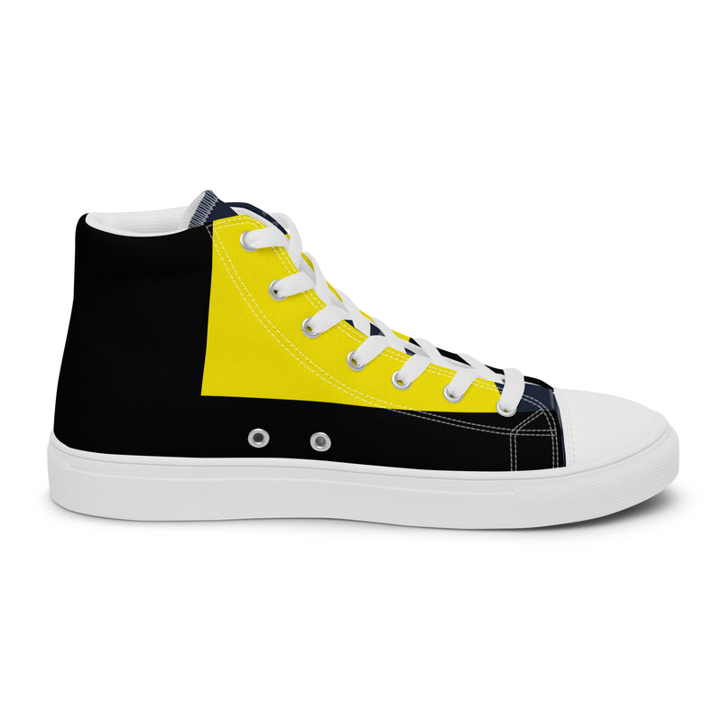 Tribal Navy High Top #73 - Sole Detail | HA!LO Canvas Sneakers