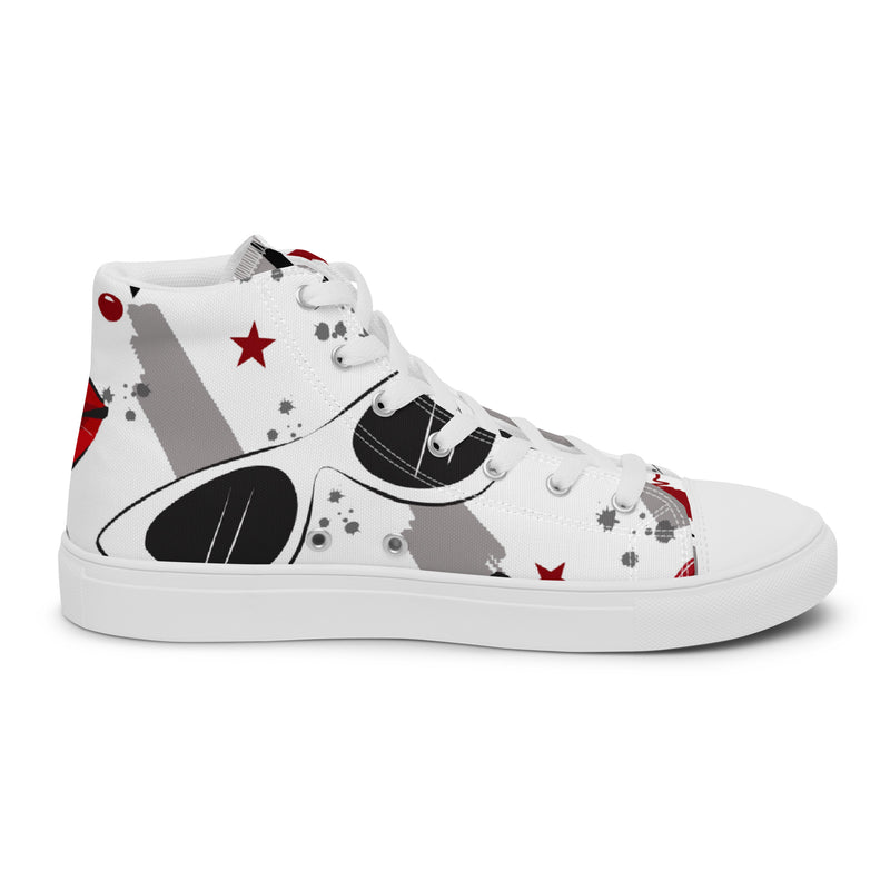 Red Lips High Top #75 - Sole Detail | HA!LO Canvas Sneakers