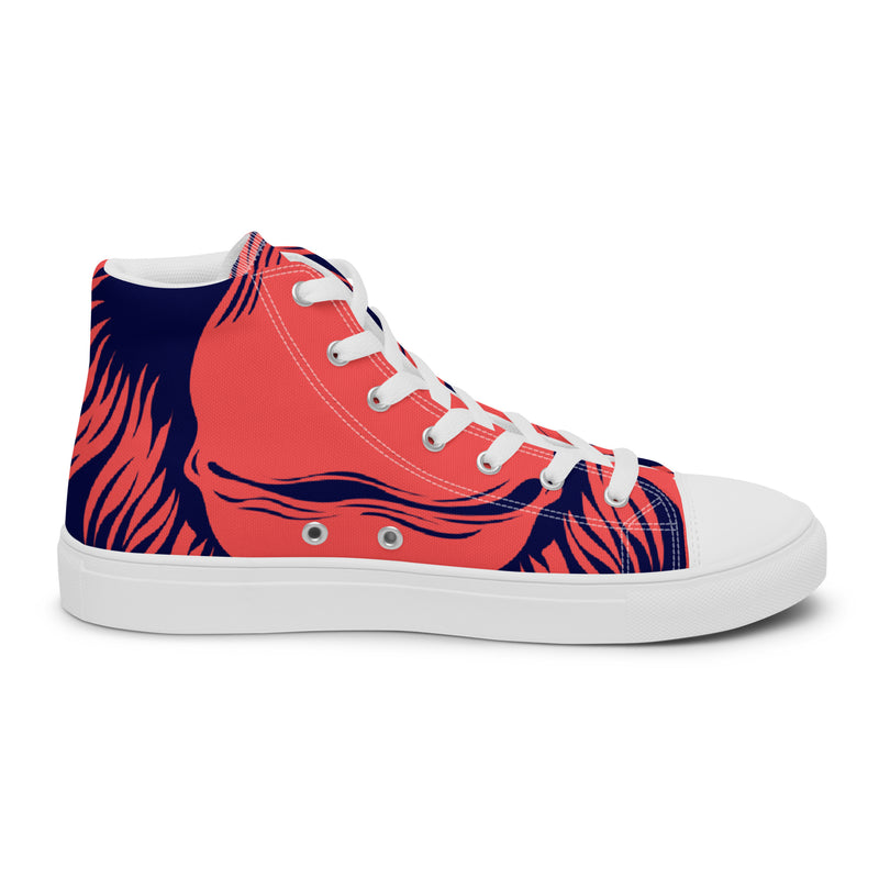Red Pop Art High Top #80 - Sole Detail | HA!LO Canvas Sneakers