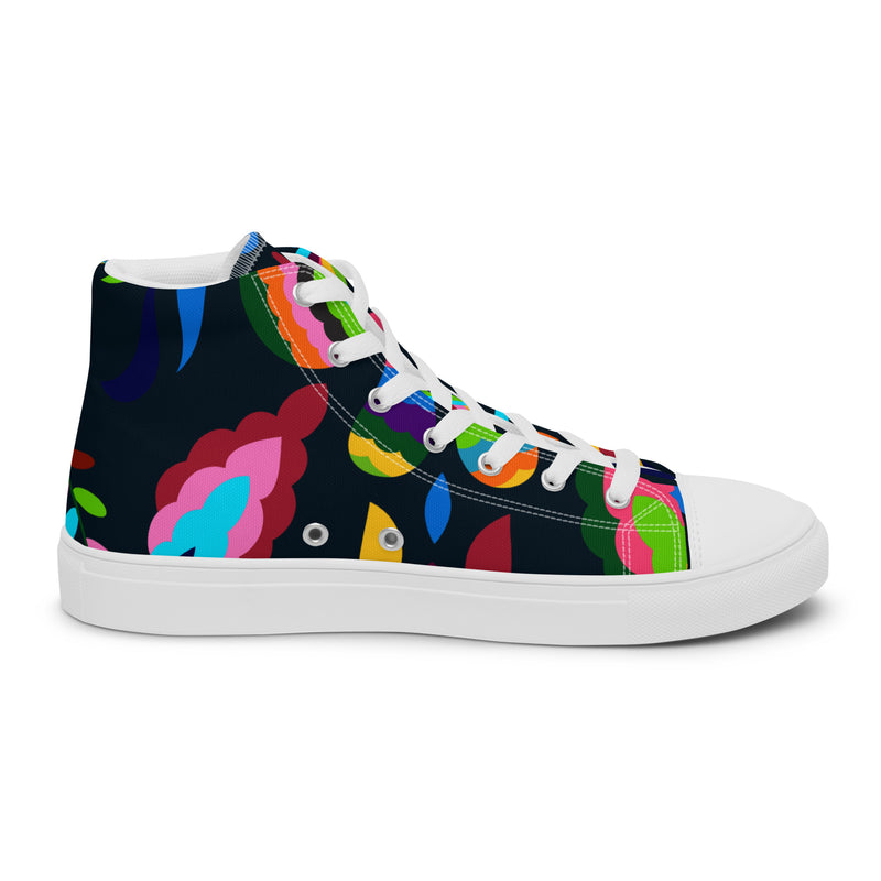 Neon Mandala High Top #92 - Sole Detail | HA!LO Canvas Sneakers