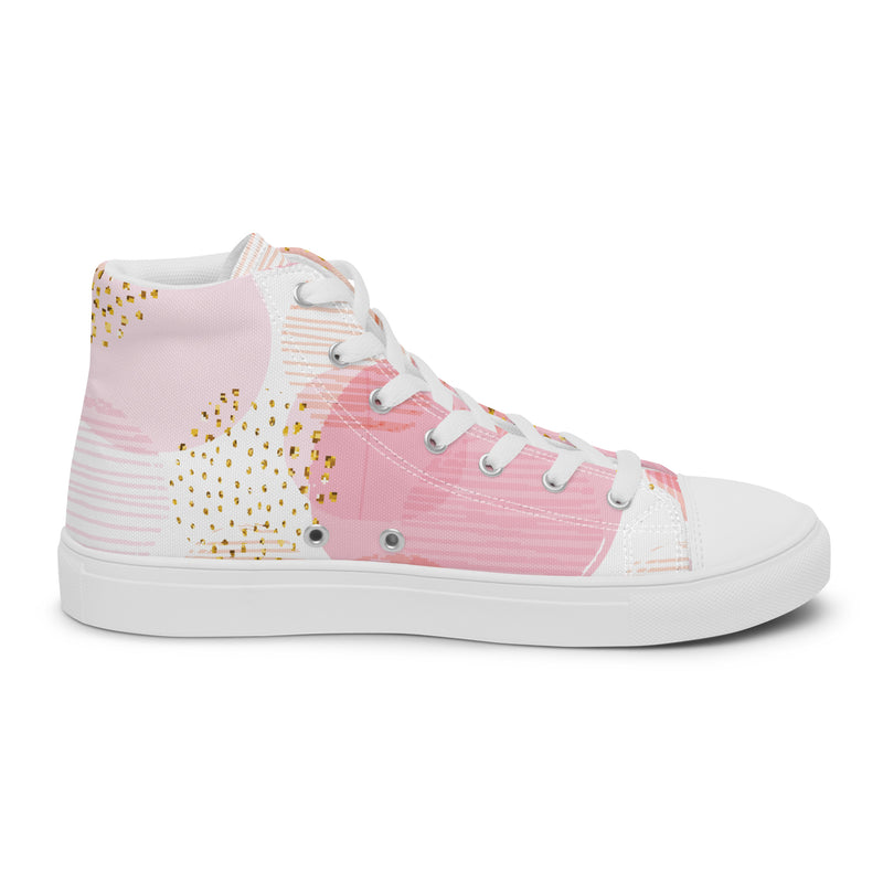 Pink Gold Dot High Top #95 - Sole Detail | HA!LO Canvas Sneakers