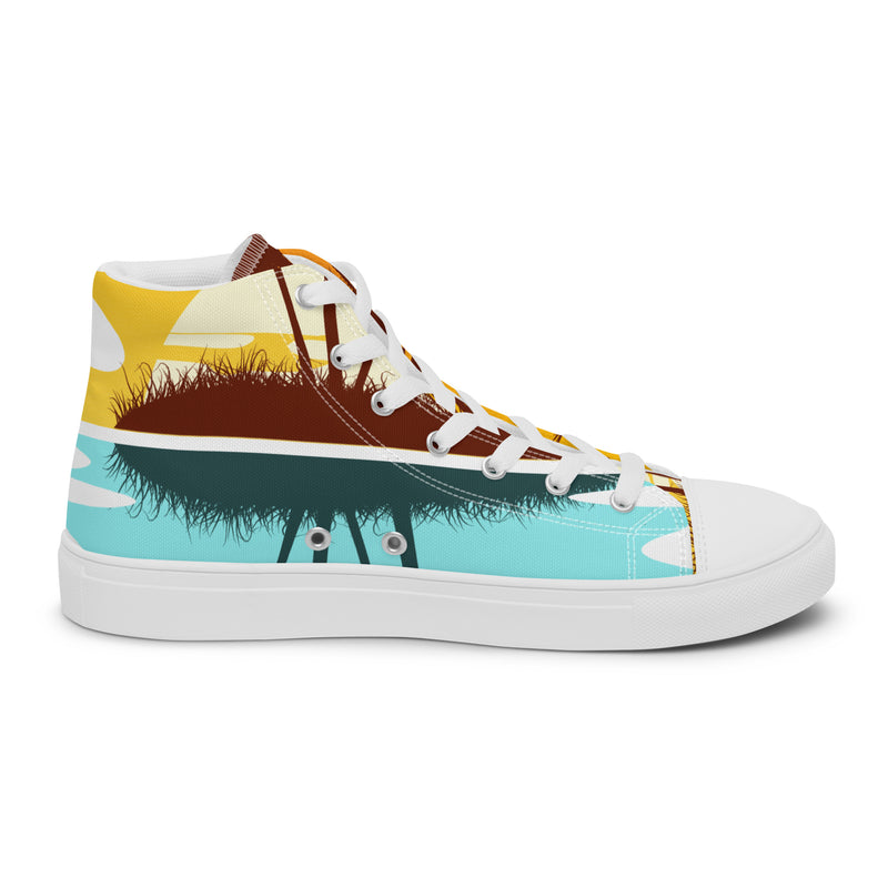 Sunset Palm High Top #97 - Sole Detail | HA!LO Canvas Sneakers