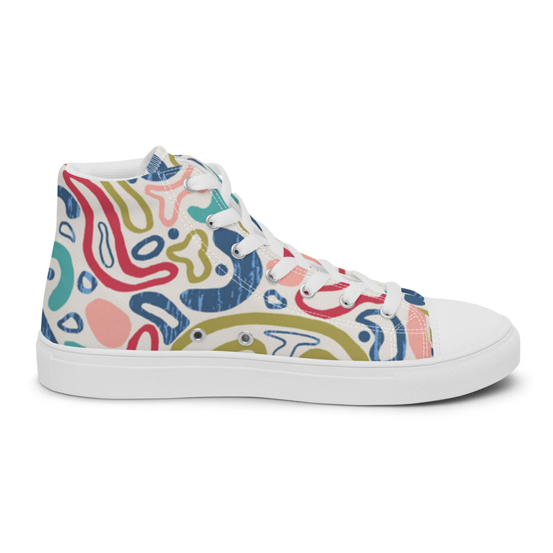 Pastel Abstract High Top #115 - Sole Detail | HA!LO Canvas Sneakers