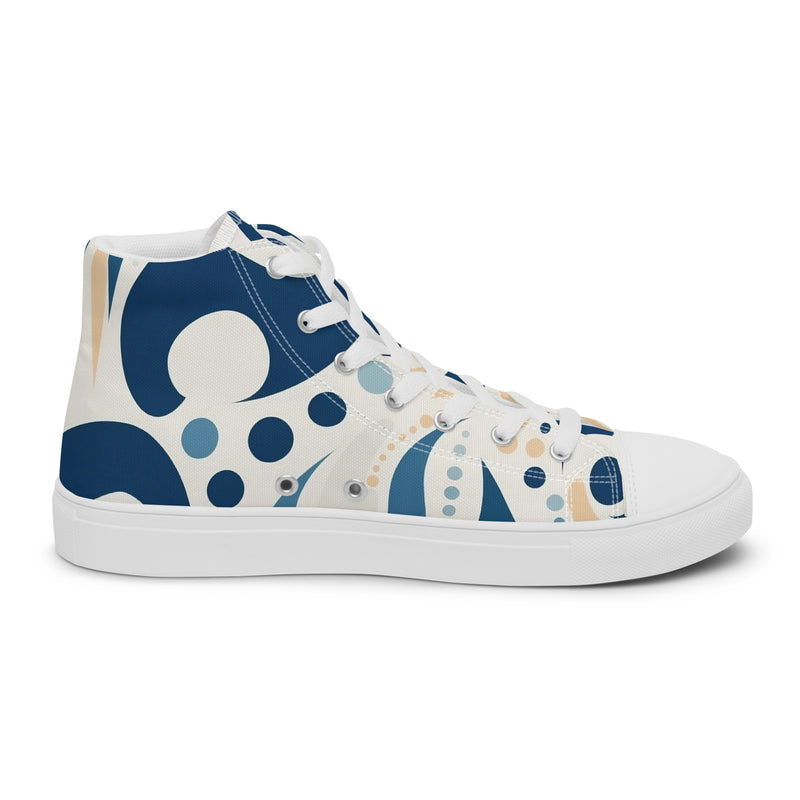 Blue Folk High Top #137 - Sole Detail | HA!LO Canvas Sneakers