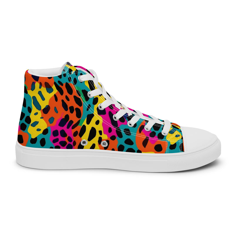 Rainbow Leopard High Top #147 - Sole Detail | HA!LO Canvas Sneakers