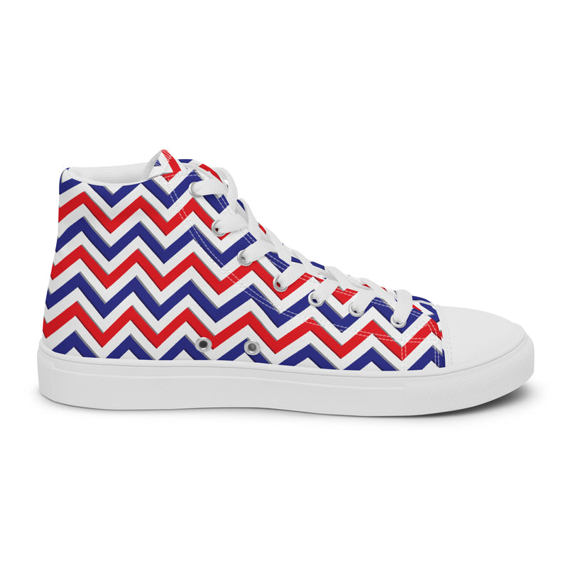 Patriotic Chevron High Top #156 - Sole Detail | HA!LO Canvas Sneakers