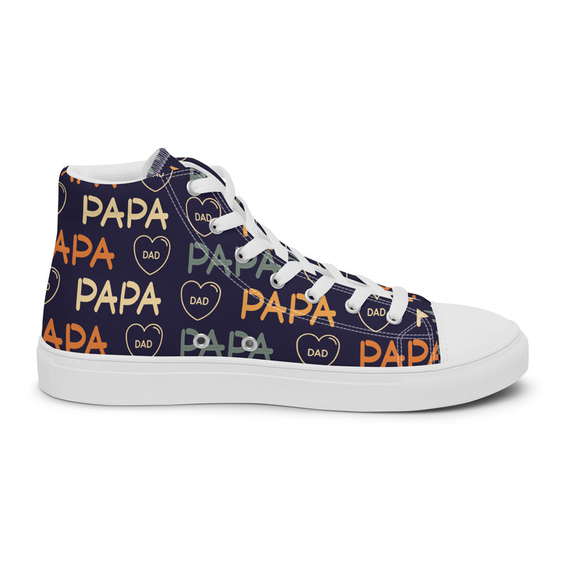 Papa Navy High Top #172 - Sole Detail | HA!LO Canvas Sneakers