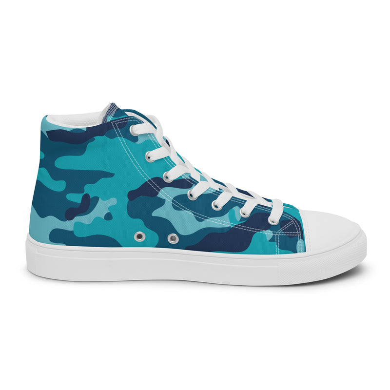 Blue Camo High Top #178 - Sole Detail | HA!LO Canvas Sneakers