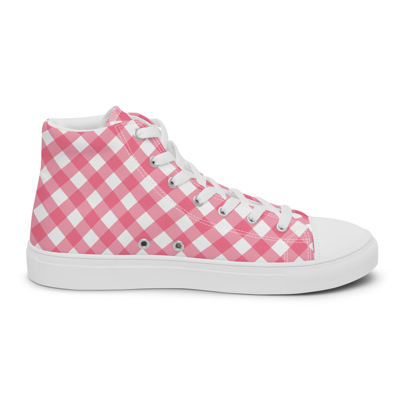 Rose Gingham High Top #194 - Sole Detail | HA!LO Canvas Sneakers